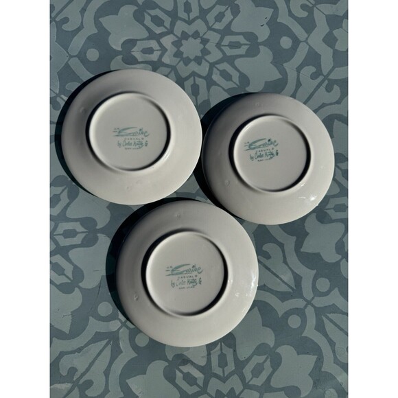 MCM CARIBE CASUALS "PINK FANCY" BREAD & BUTTER PLATES BY CARLOS MONTEZ Set Of 3 - Picture 2 of 7